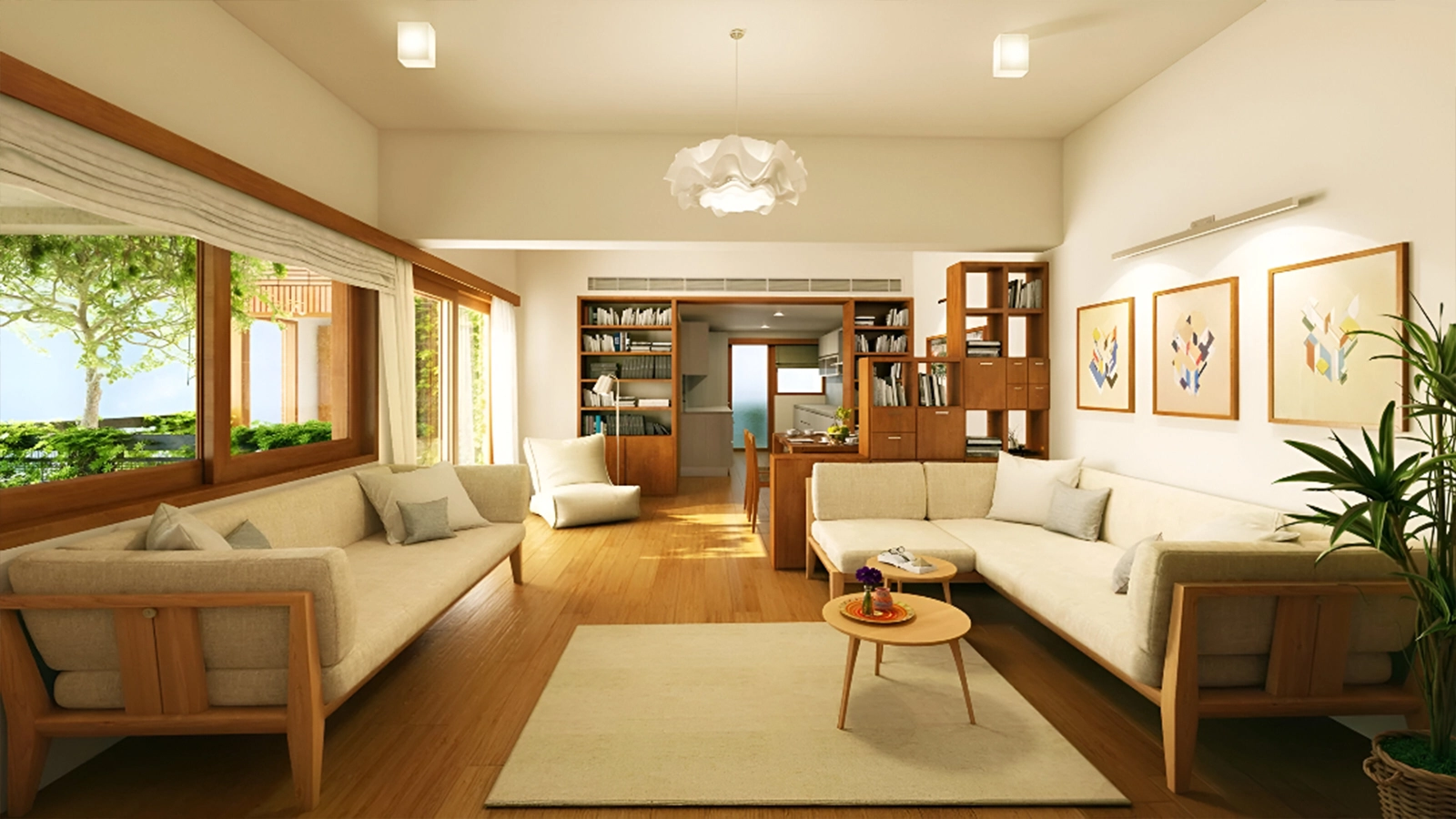 Total Environment In That Quiet Earth Apartments in Off Hennur Road Bangalore Warm tones of wood in your personalised space